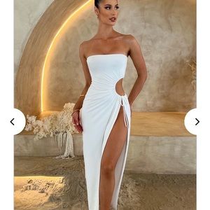 BabyBoo Indigo Maxi Dress White Small